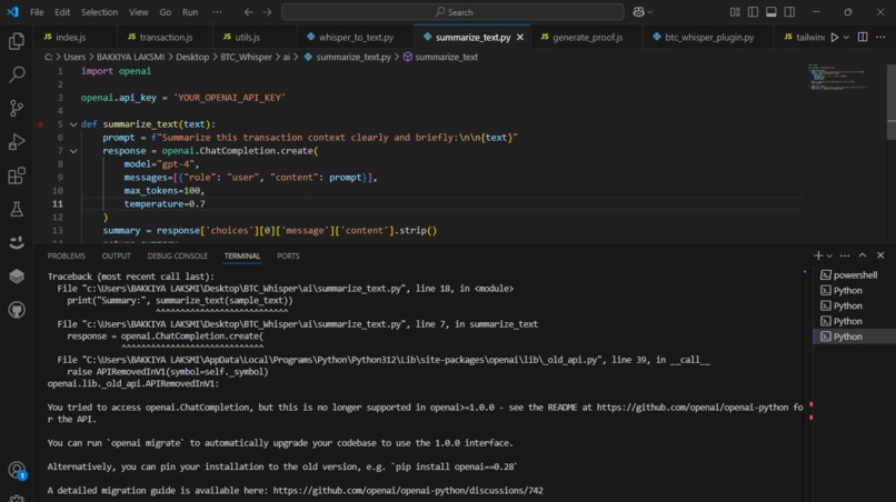 BTC Whisper: Private AI Narratives for Bitcoin Payments – screenshot 4