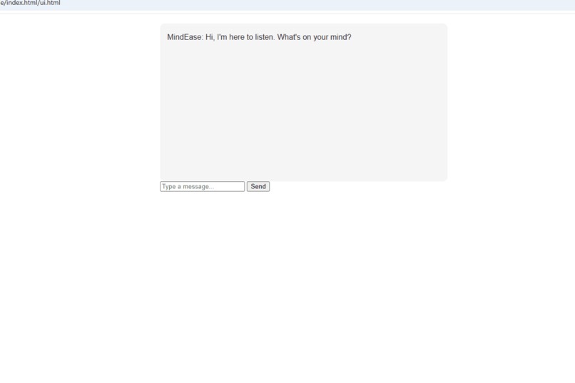 MindEase – Mental Health Chatbot for Crisis Detection – screenshot 1