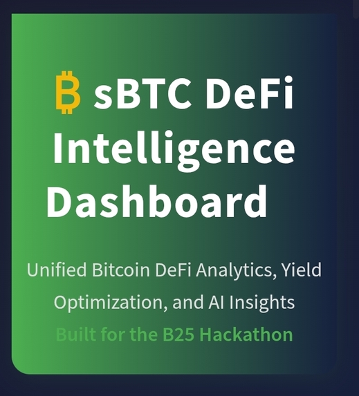 sBTC Dashboard – screenshot 1