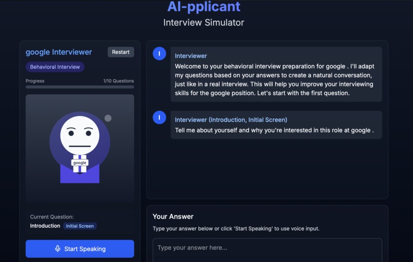 AI-pplicant – screenshot 2