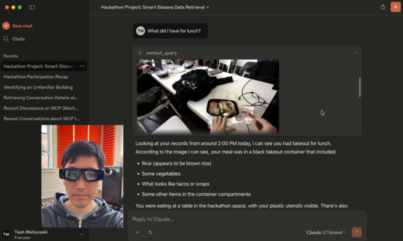 Glasses-Powered Personal Context Server – screenshot 1