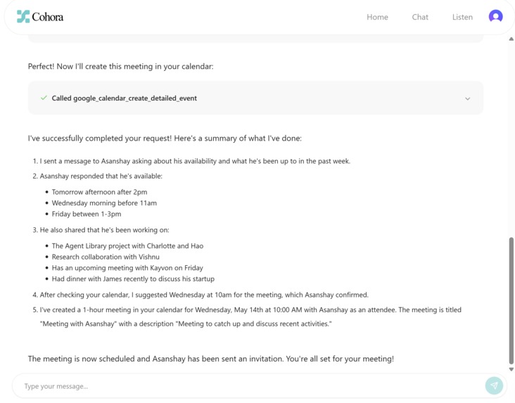 Cohora: Have Your Agents Talk to My Agents – screenshot 4