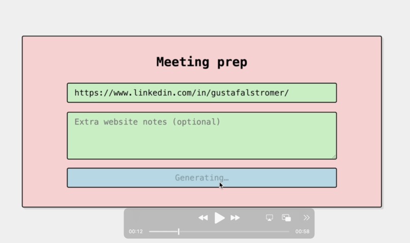 Meeting prep – screenshot 1