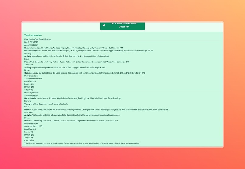 TravelSeekr.AI – screenshot 3