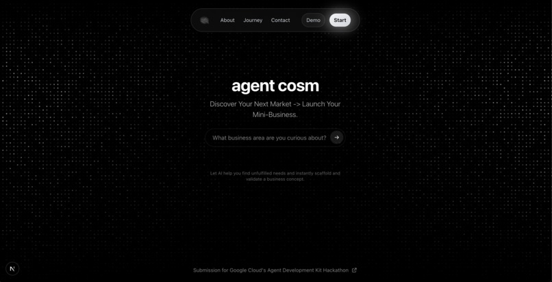 agentcosm – screenshot 1
