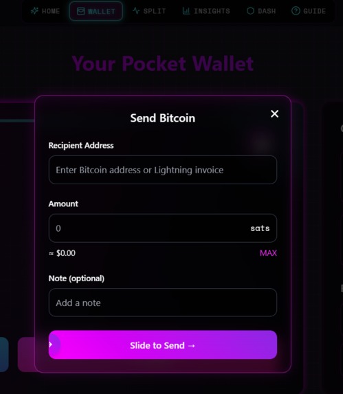Sats Pocket – screenshot 3