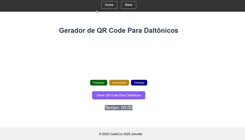 Gerador de QRCode para Daltônicos – screenshot 1