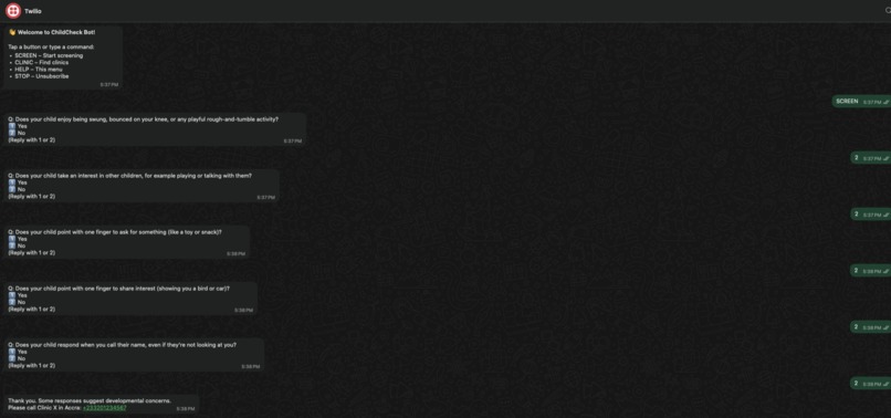 ASD Screening Whatsapp Bot – screenshot 1