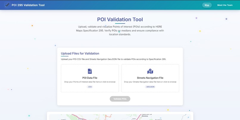 POI misplacement detection in multiply digitised routes – screenshot 1