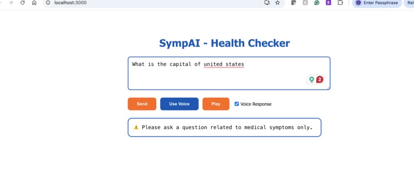 SympAI – screenshot 1