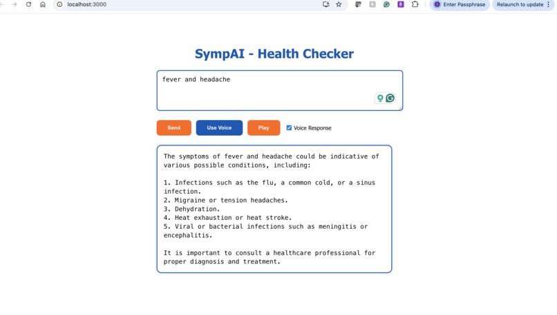 SympAI – screenshot 3