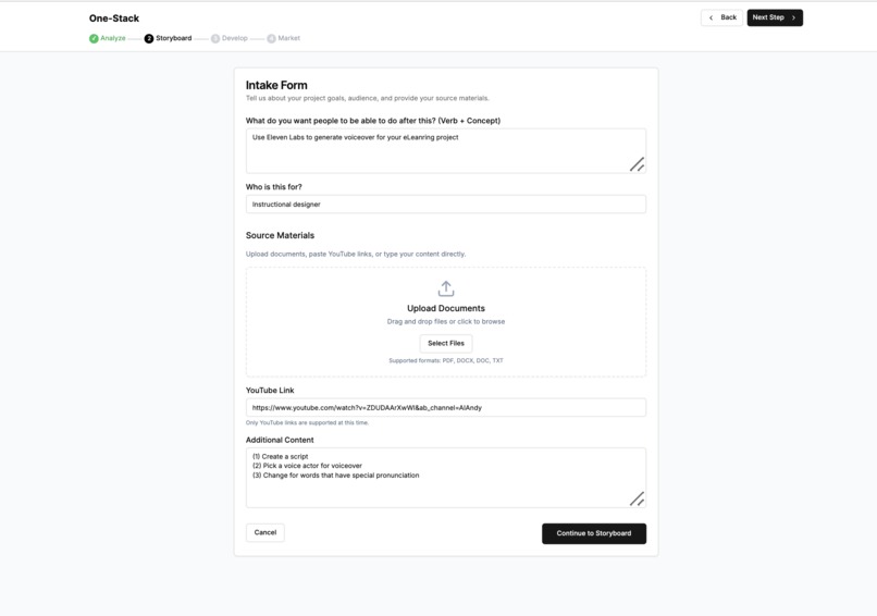 One-stack author – screenshot 1
