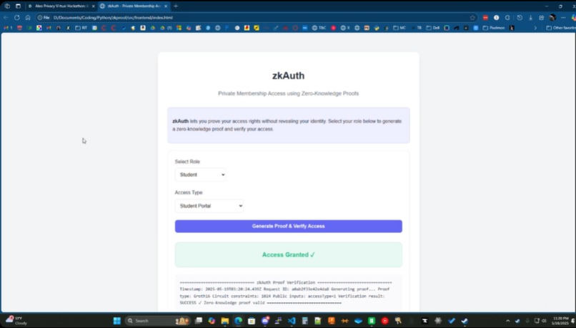 zkAuth – screenshot 1