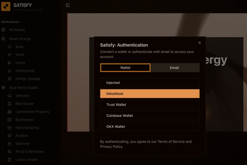 Satisfy - Green RWA on BTC – screenshot 6