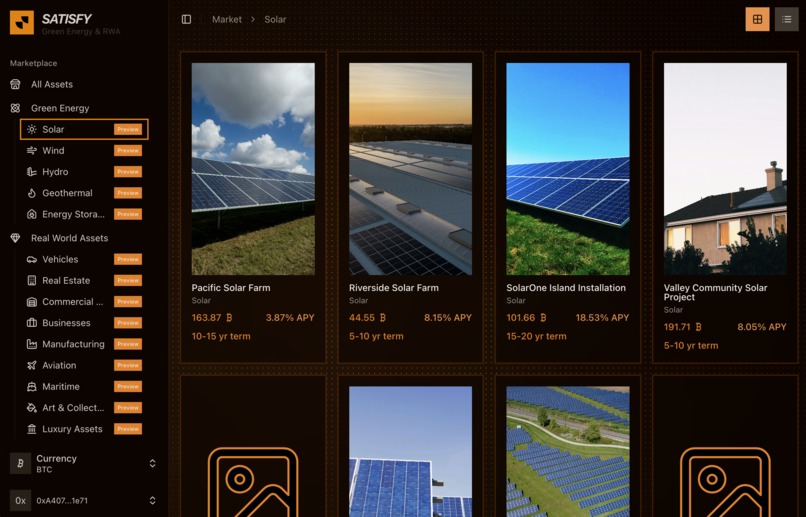 Satisfy - Green RWA on BTC – screenshot 7