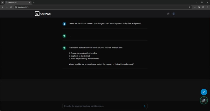 ChatPayFi – Chat-Driven Bitcoin Payment Copilot – screenshot 3