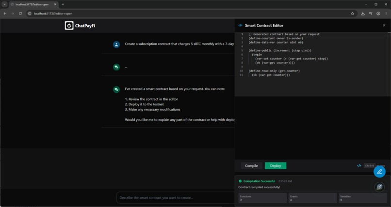 ChatPayFi – Chat-Driven Bitcoin Payment Copilot – screenshot 5