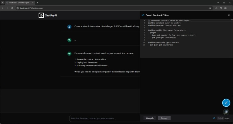 ChatPayFi – Chat-Driven Bitcoin Payment Copilot – screenshot 4