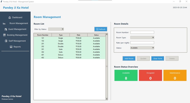 Hotel Management System – screenshot 1