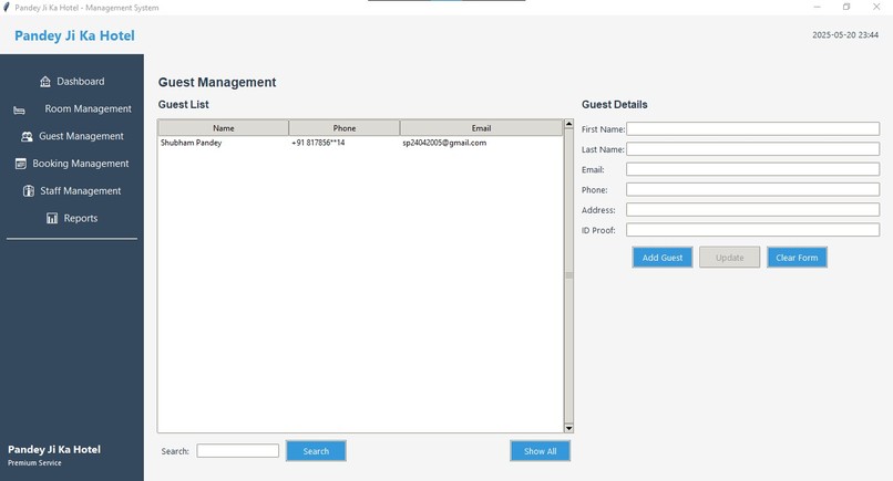 Hotel Management System – screenshot 2