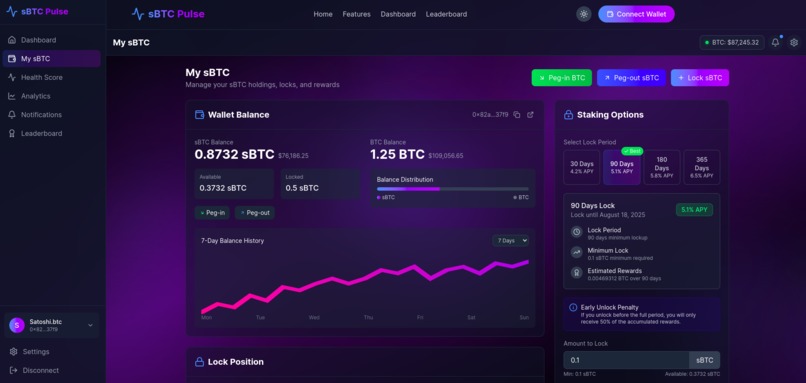 sBTC pulse – screenshot 1
