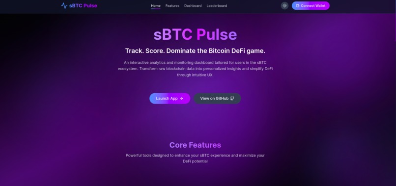 sBTC pulse – screenshot 3