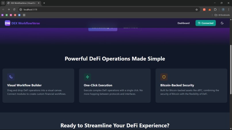 DEX Workflow Verse – screenshot 2
