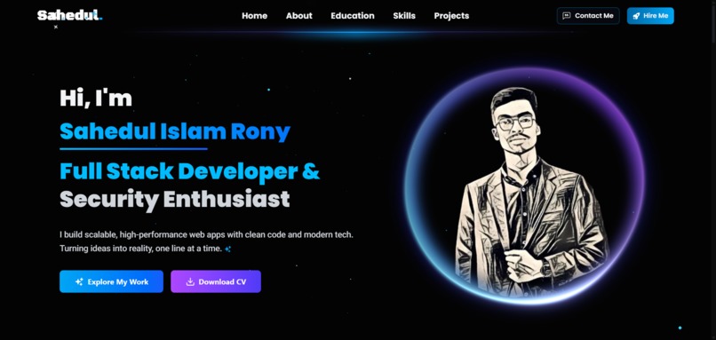 My portfolio website – screenshot 1