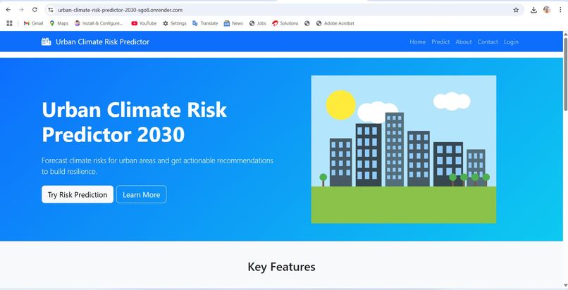 Urban Climate Risk Predictor 2030 – screenshot 1