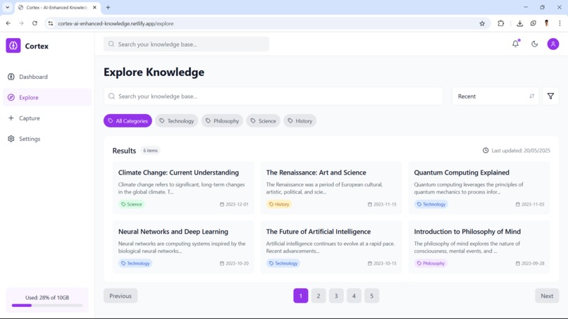 Cortex – screenshot 1