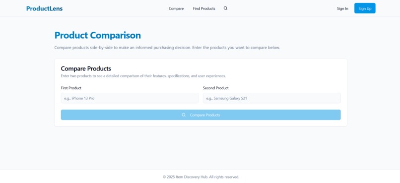 ProductLens – screenshot 2