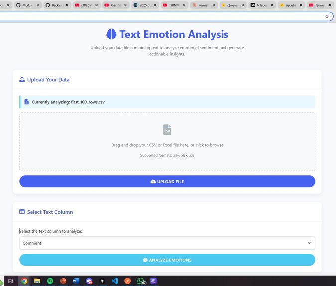 Emotion Analyzer Web App – screenshot 1
