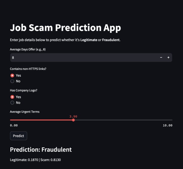 ScamShield : AI-Powered Job Scam Email Detector – screenshot 1