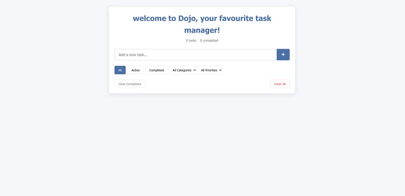 Dojo task manager – screenshot 1