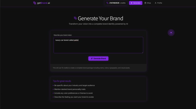 GetBrandAI – screenshot 4