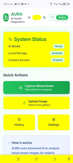 AURA: Offline AI Diagnostics for Malaria Detection – screenshot 1