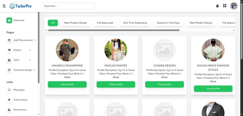 TailorPro – AI-Powered Fashion Measurement Tool – screenshot 2