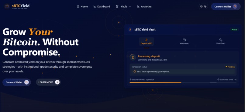 sbtc-yield-vault – screenshot 2