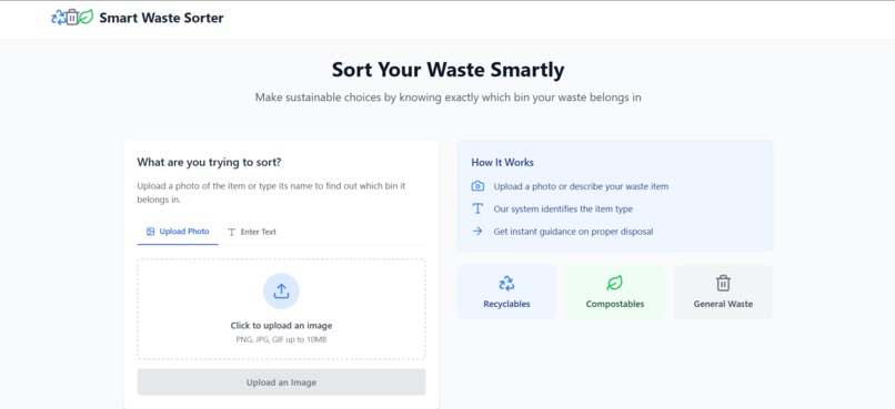 Smart Waste Sorter – screenshot 1