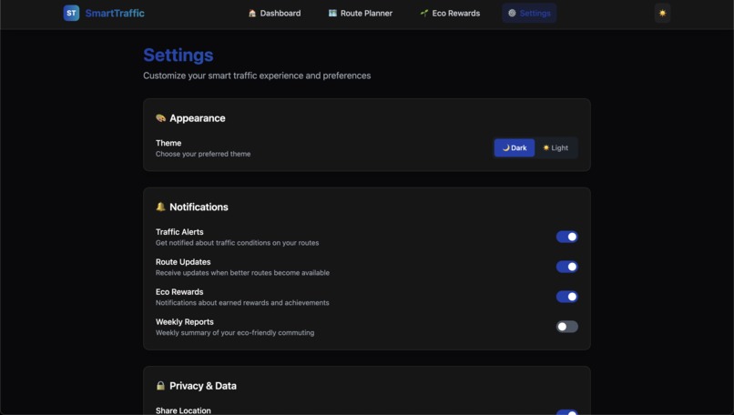 Smart Traffic - AI-Powered Urban Mobility Platform – screenshot 10