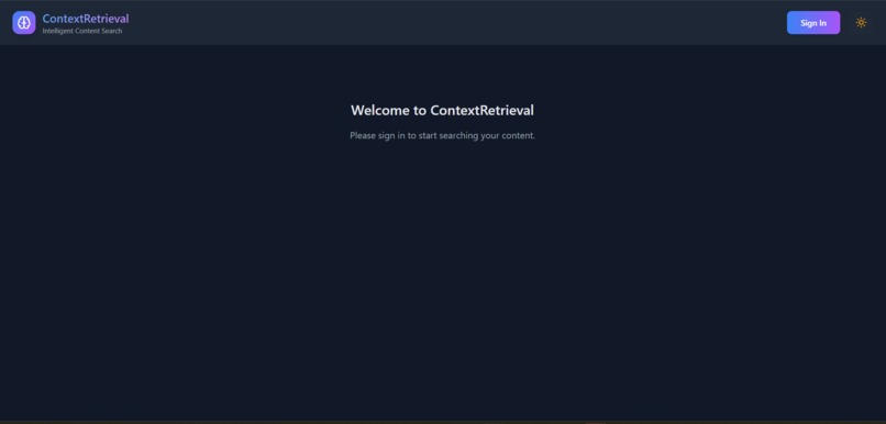 Context Retrieval System – screenshot 1