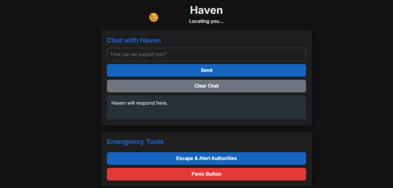 Haven: The Emergency Chatbot – screenshot 1