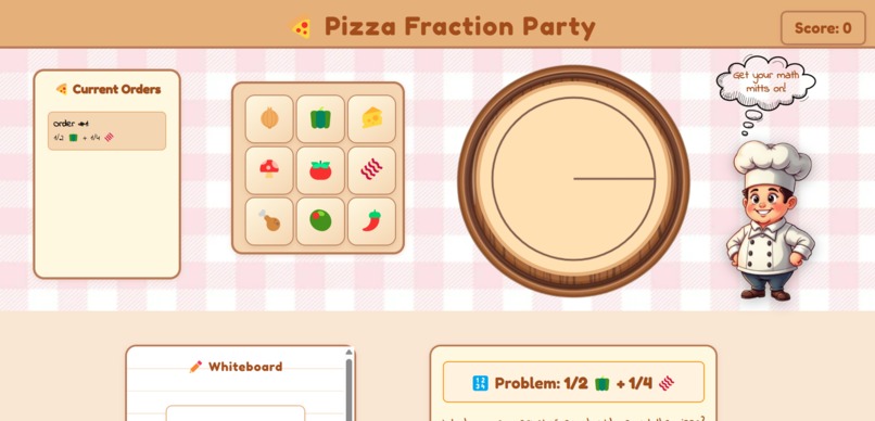 Pizza Fraction Party – screenshot 2