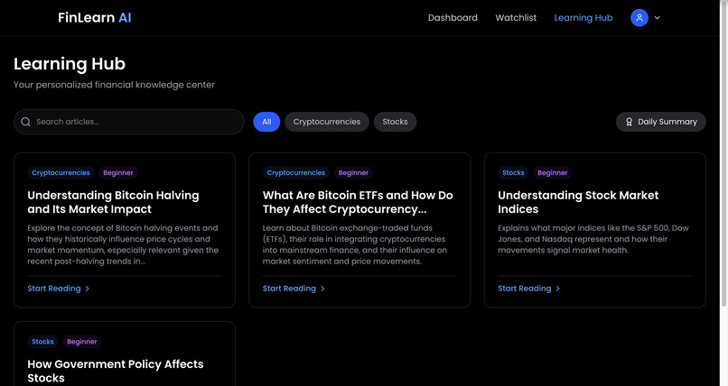 FinLearn – screenshot 4