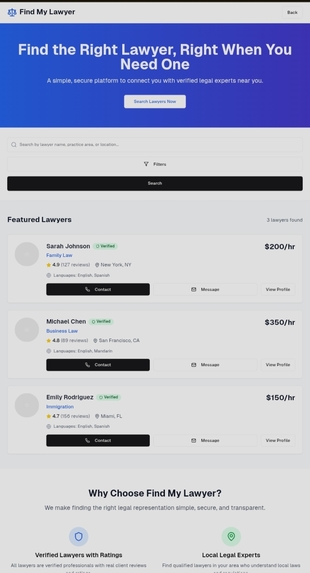 Find my Lawyer  – screenshot 3