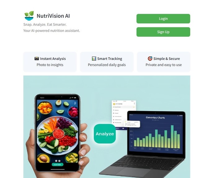 NutriVision AI - AI-powered nutrition assistant – screenshot 1