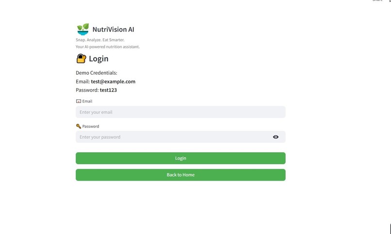 NutriVision AI - AI-powered nutrition assistant – screenshot 2