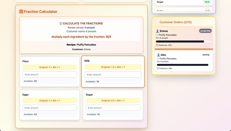 Fraction Chef - Math Kitchen Adventure – screenshot 1