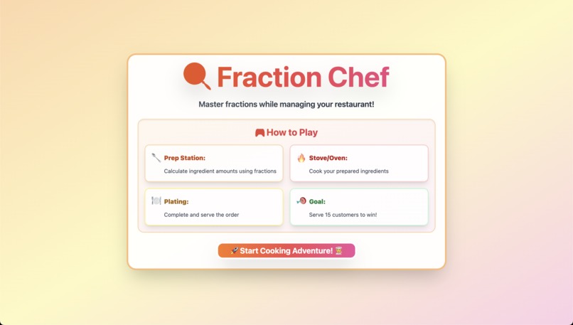 Fraction Chef - Math Kitchen Adventure – screenshot 2