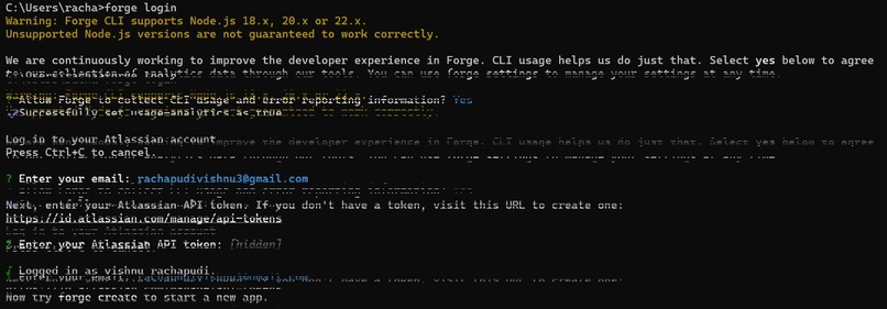 my-forge-quest-vishnu-app-hello-world-space-page – screenshot 2